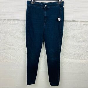 NWT EXPRESS denim stretch ankle leggings high rise 24/7 comfort waist band SZ M